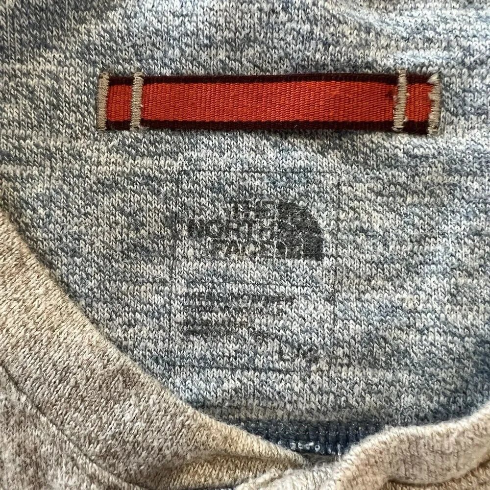 North Face Shirt Men’s Large Beige Long Sleeve Chest Button Casual Pullover Top